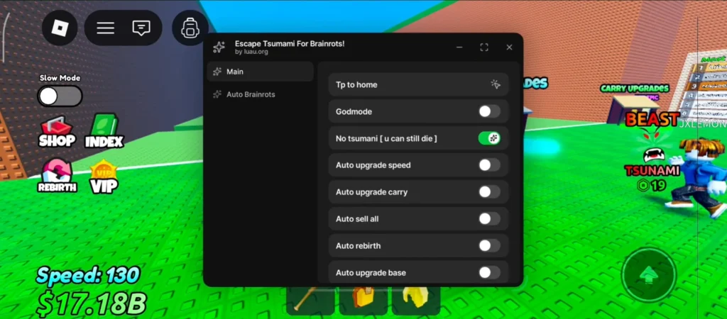 Escape Tsunami For Brainrots Script